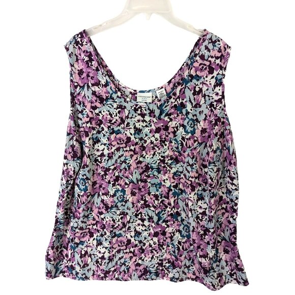 Covington Women Plus size 22W Floral Shell Top Grandmacore Pullover Office - Picture 1 of 7